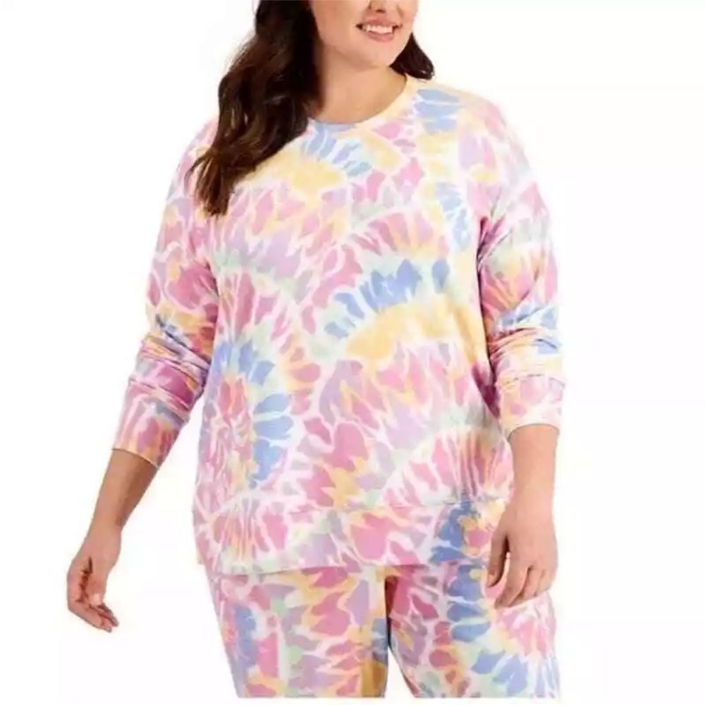 Ideology Womens Plus Size Twisted Colors Activewear Top Size 2X